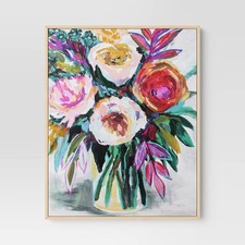 Colorful floral framed for sale  USA