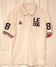 Camisa polo branca LE COQ SPORTIF manga curta algodão mistura poliéster tamanho. Adulto GG, usado comprar usado  Enviando para Brazil