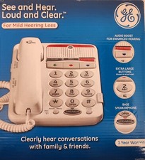 GE VEJA E OUÇA TELEFONE COM FIO BOTÃO GRANDE PARA PERDA AUDITIVA LEVE NOVO comprar usado  Enviando para Brazil