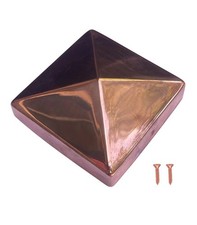 Usado, 8 peças 4x4"" (real 3,5x3,5"") tampas de poste de cobre sólido cerca pirâmide decking c... comprar usado  Enviando para Brazil