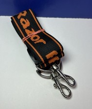 Scooter de barbear vintage laranja preto 40" alça de náilon com ganchos de mola giratórios, usado comprar usado  Enviando para Brazil