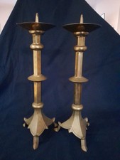 Brass pricket candlesticks for sale  WORTHING