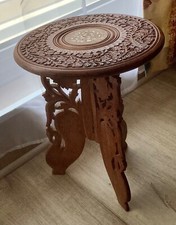 Carved teak pedestal d'occasion  Spa