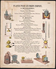 1860 Gravure originale Physique métaux planche pour les corps simples  comprar usado  Enviando para Brazil