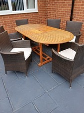 Rattan chairs table for sale  PETERBOROUGH