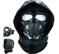 Usado, Máscara de paintball Skull Guayma Airsoft tática rosto inteiro cyberpunk com Bk  comprar usado  Enviando para Brazil