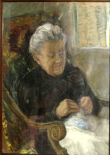 Tableau 20ème dentellière d'occasion  Langres