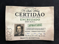 Etiqueta de garrafa vinho Portugal certidão imagem de um selo retrato de senhora #546 comprar usado  Enviando para Brazil