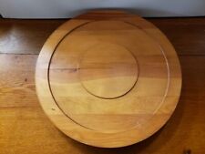 Mesa giratoria Lazy Susan redonda vintage de madera maciza servidor carrusel segunda mano  Embacar hacia Argentina