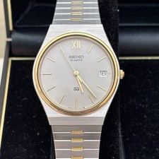 NOS Neo Vintage Anos 80 Seiko 8122-7029 Dois Tons SQ Quartzo Raro - Novo Taco comprar usado  Enviando para Brazil