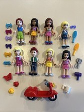 Lego Friends Minifigura Lote G - 8 Mini Bonecas com Roxy e Vespa Vermelha / Scooter comprar usado  Enviando para Brazil