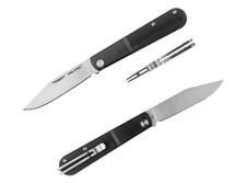Prawdziwa stal Real Barlow RB-1 Clippoint 12C27 Black PC ABS Fork Nóż - 01RE399 na sprzedaż  Wysyłka do Poland