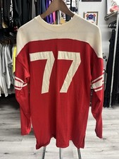 Camiseta de futebol vermelha vintage década de 1940 Southland Athletic Uniforms #77 tamanho 48 comprar usado  Enviando para Brazil