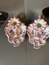 Paire bougeoirs faïence d'occasion Paire bougeoirs faïence d'occasion  Lyon VI