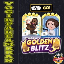 WARM & FUZZY And PRINCESS LEIA - MONO_POLY_GO! ADESIVO 4⭐ - EVENTO GOLDEN BLITZ comprar usado  Enviando para Brazil