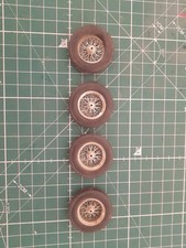 Pneus de carro de borracha escala 4x 1/24 com rodas Spike carros modelo Minichamps Brumm, usado comprar usado  Enviando para Brazil