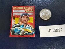 Selo Fernando Alonso Fórmula 1 McLaren Racing Driver 2017 Republique Du Tchad comprar usado  Enviando para Brazil