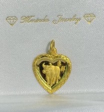 Usado, Berloque/pingente em forma de coração de boi de ouro maciço 24K signo do zodíaco, 2,99 gramas comprar usado  Enviando para Brazil