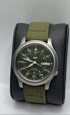 Relógio masculino Seiko Sport 5 36mm caixa piloto 21 joias automático aço inoxidável, usado comprar usado  Enviando para Brazil