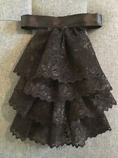 Jabot cravat black for sale  MARKET HARBOROUGH