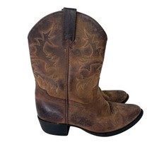Bota Ariat 4LR Heritage Western unissex infantil EUA 1 couro marrom camurça panturrilha média, usado comprar usado  Enviando para Brazil