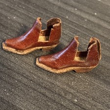 Zapatos/botas vintage/antiguos en miniatura de vendedor muestra.  Cuero y madera. Limpio! segunda mano Zapatos/botas vintage/antiguos en miniatura de vendedor muestra.  Cuero y madera. Limpio! segunda mano  Embacar hacia Mexico