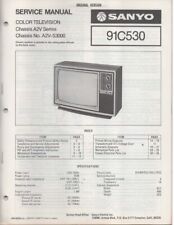 Service Manual for Sanyo 91C530 Color Television TV Chassis A2V-53000 19 inch segunda mano  Embacar hacia Argentina