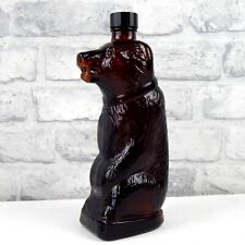 Vintage Glass Brown Bear Grizzly Cossack Vodka Bottle - Empty - Pub Bar Mancave comprar usado  Enviando para Brazil