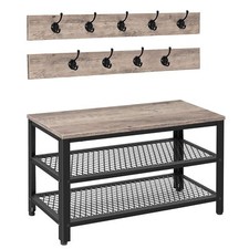 HOOBRO Hall Árvore Entrada Banco de Armazenamento Casaco Rack Sapato Banco Sapateira Organi... comprar usado  Enviando para Brazil