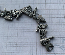 Pulseira deslizante vintage tom prata Bon Voyage - Viagem 7,5" comprimento 1995 BG, usado comprar usado  Enviando para Brazil