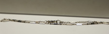 Corrente de relógio vintage ouro branco 14k ônix extravagante 14" 6,96 gramas comprar usado  Enviando para Brazil