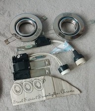 Steel swivel downlights for sale  EDGWARE