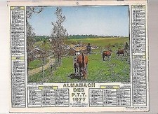Almanach.calendrier ptt.1977 i d'occasion  Brignais