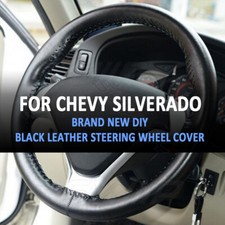 Capa de volante de couro preta para 2011 2012 Chevy Silverado 2500 2500 LT LS, usado comprar usado  Enviando para Brazil