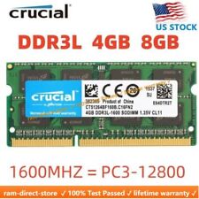 Notebook Crucial DDR3L 4GB 8GB 1600 PC3-12800 1.35V SO-DIMM memória RAM comprar usado  Enviando para Brazil
