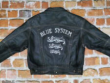 *BLUE SYSTEM VINTAGE LEDERJACKE*3 LÖWEN*SCHWARZ*JET SET*CASUAL*GR: M*TIP TOP, usado comprar usado  Enviando para Brazil