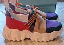 Usado, Athlete Platform Sole Suede Shoes  -  imported - multi color BNWOT comprar usado  Enviando para Brazil