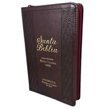 Biblia con Cierre Letra Grande 12 puntos y concordancia RV1960 cafe con indice comprar usado  Enviando para Brazil