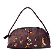 Usado, Mini bolsa de alça PRADA bordada marrom cetim comprar usado  Enviando para Brazil