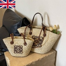 Straw woven handbag for sale  UK