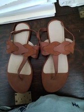 Ladies brown sandals for sale  OTLEY