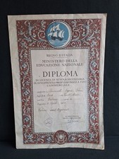 Attestato regno italia usato  Pinerolo