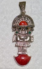 Pendentif motif aztèque d'occasion  Saint-Aubin-du-Cormier