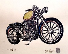 Impressão artística de motocicleta BSA 2010 comprar usado  Enviando para Brazil