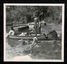 Usado, FOTO ANTIGA/VINTAGE FEMININA CANOA BARCO MOTOR DIESEL LATA LAGO MADEIRA-C518 comprar usado  Enviando para Brazil