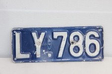 Placa de licença de motocicleta vintage Bélgica toda original - TAMANHO = 8 1/4" x 3" comprar usado  Enviando para Brazil