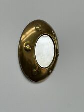 Round Mirror with Convex Shaped Brass Frame 1920 1930 Memphis Mendini Branzi comprar usado  Enviando para Brazil