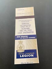 Capa Matchbook - Royal Canadian Legion Telephone City Branch 90 Brantford comprar usado  Enviando para Brazil