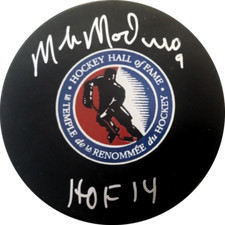 DALLAS STARS MIKE MODANO AUTOGRAFADO NHL HALL OF FAME DISCO INSCRITO PÁTIO 14 comprar usado  Enviando para Brazil