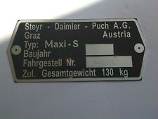 Typenschild puch schild gebraucht kaufen  Deutschland